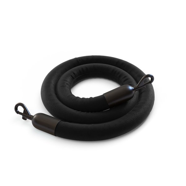 Montour Line Naugahyde Rope Black With Black Snap Ends 6ft.Cotton Core HDNH510Rope-60-BK-SE-BK